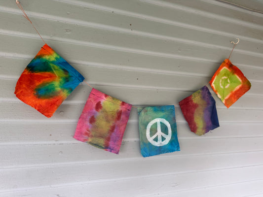 Peace Sign Dyed Flag Set