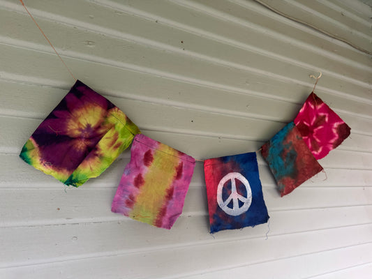 Peace Sign Dyed Flag Set